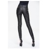 Women Gothic Pants Pu Leather Black Slim Fit Casual Tight Trousers